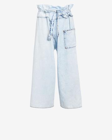 Basic Terrain Eden Fold Over Pant: Bleached Denim