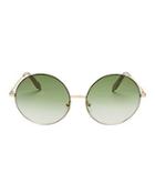 Victoria Beckham Feather Rimless Sunglasses