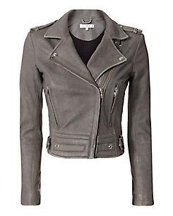 Iro Luiga Grey Moto Leather Jacket