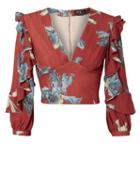 Patbo Floral Print Ruffle Blouse Multi L