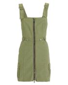 Ksubi Crypt Khaki Pinafore Dress Army Green S