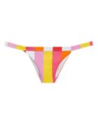 Inc Swim Striped Cheeky Bikini Bottom Yellow/pink/white S