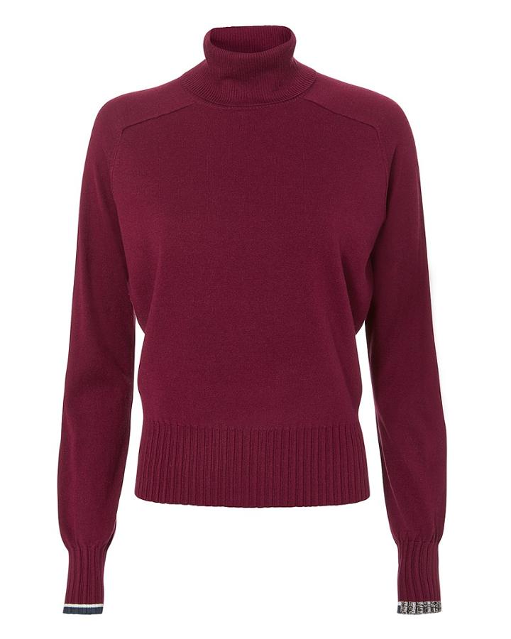 Proenza Schouler Burgundy Turtleneck Sweater Red-drk P