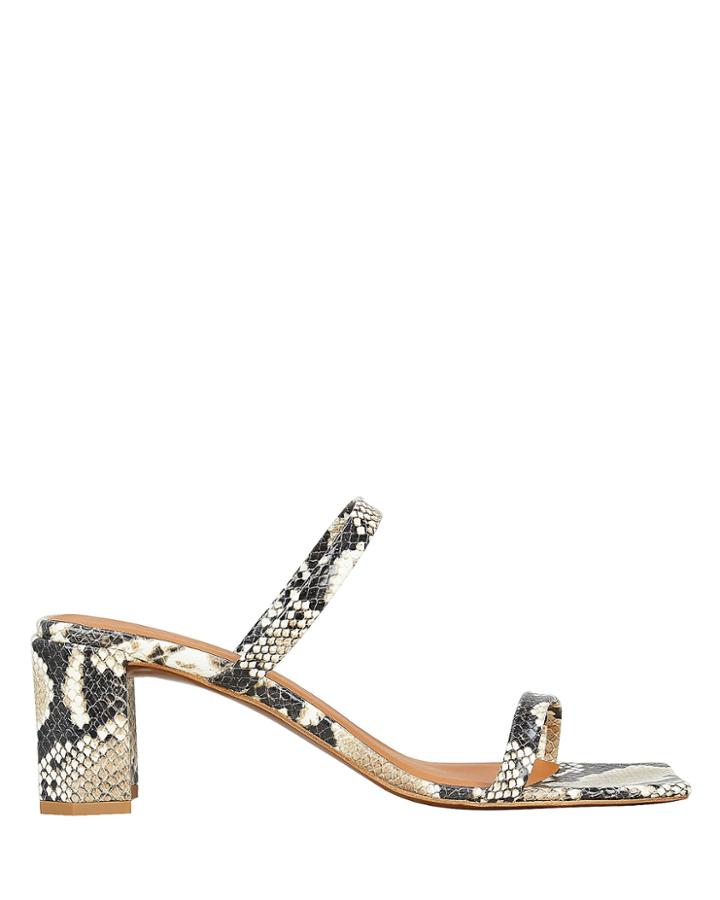 By Far Tanya Snake Print Sandals Grey 38