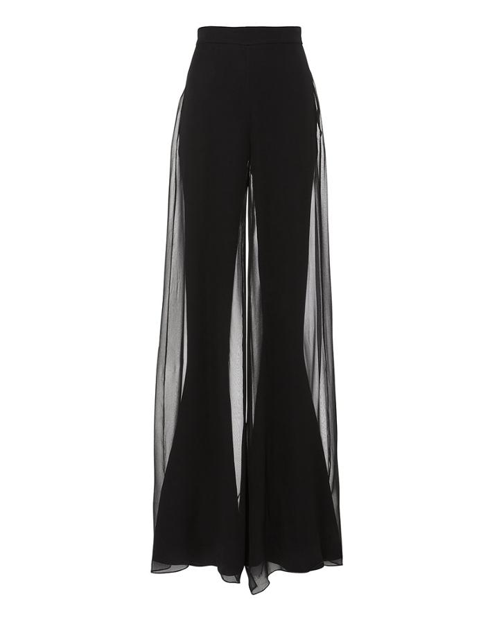 Cushnie Et Ochs Chiffon Flare Pants Black Zero