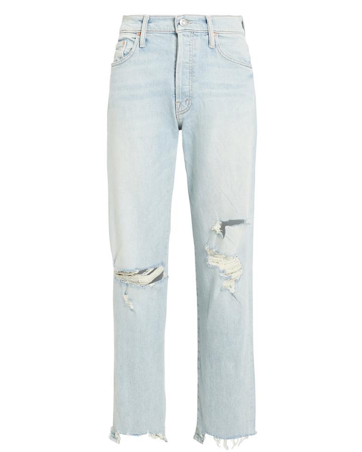 Mother The Huffy Flood Jeans Light Wash Denim 27