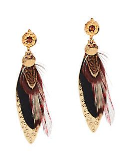 Gas Bijoux Sao Feather Earrings
