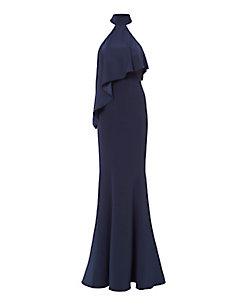 Jay Godfrey Franklin High Neck Ruffle Gown
