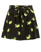 Rails Gigi Silk Shorts Black/lemon Print P