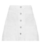 Veronica Beard Aaron Braided Denim Mini Skirt White 4