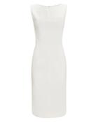 Thierry Mugler Mugler Tonal Stitch White Midi Dress White 40