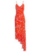 Nicholas Poppy Silk Floral Slip Dress Red/floral 2
