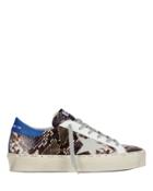 Golden Goose Snakeskin Embossed Sneakers Green/snakeskin 37