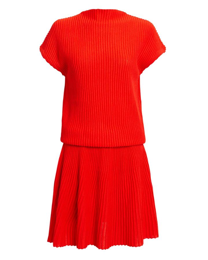 Victoria Victoria Beckham Victoria, Victoria Beckham Red Ribbed Dress Red 4