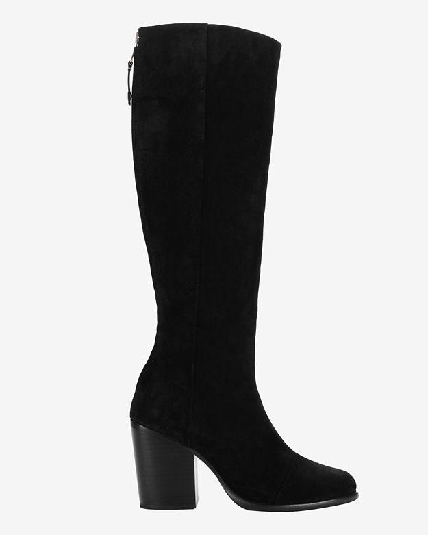Rag & Bone Ashby Knee High Suede Boots: Black