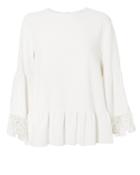 See By Chloe See By Chlo Lace Trim Top White 34