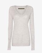 Enza Costa U Neck Sweater: Grey