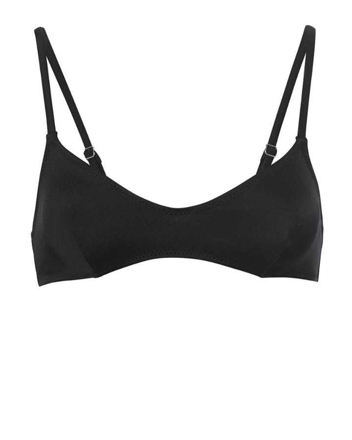 Solid & Striped Cora Bandeau Bikini Top Black P