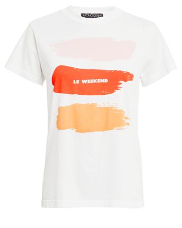 Monogram Le Weekend Jersey Tee White M