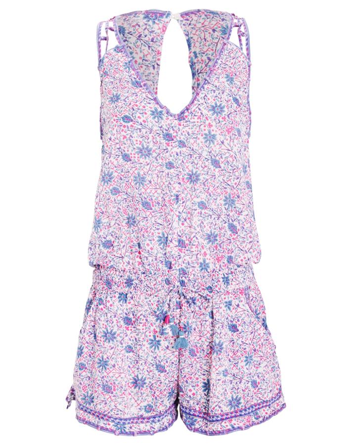 Poupette St Barths Poupette St Barth Ola Floral Romper Purple/floral P