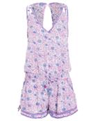 Poupette St Barths Poupette St Barth Ola Floral Romper Purple/floral P