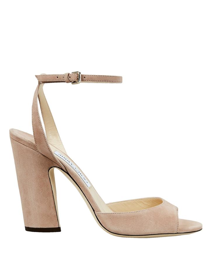 Jimmy Choo Miranda Blush Suede Sandals Blush 39.5