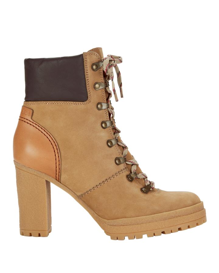See By Chloã© Claudia Lace-up Hiker Booties