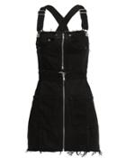 Re/done Overall Black Denim Dress Black Denim P