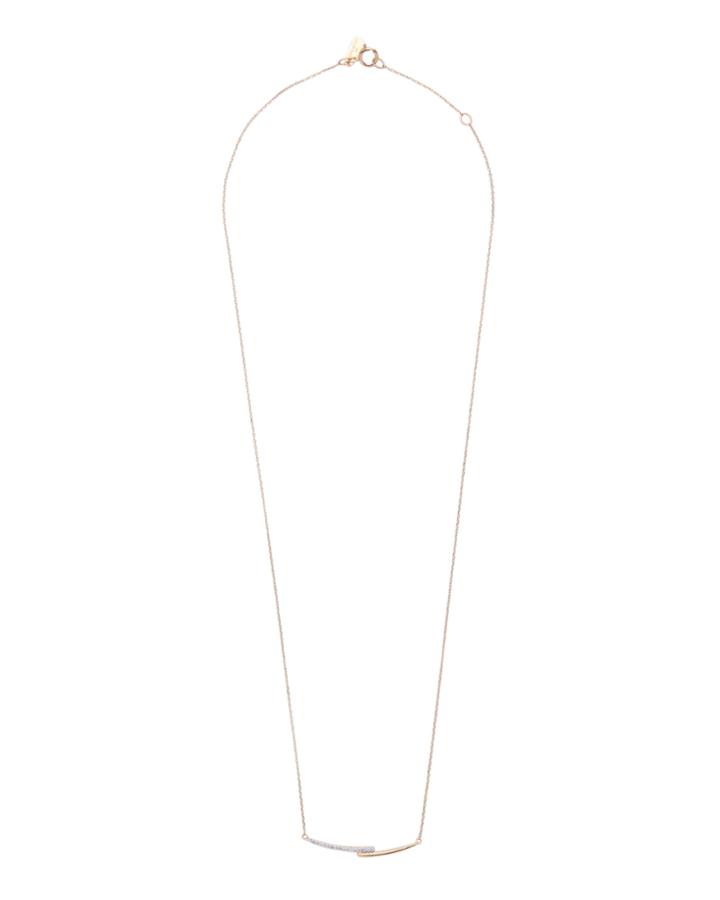 Adina Reyter Pav Crossover Curve Necklace Metallic 1size