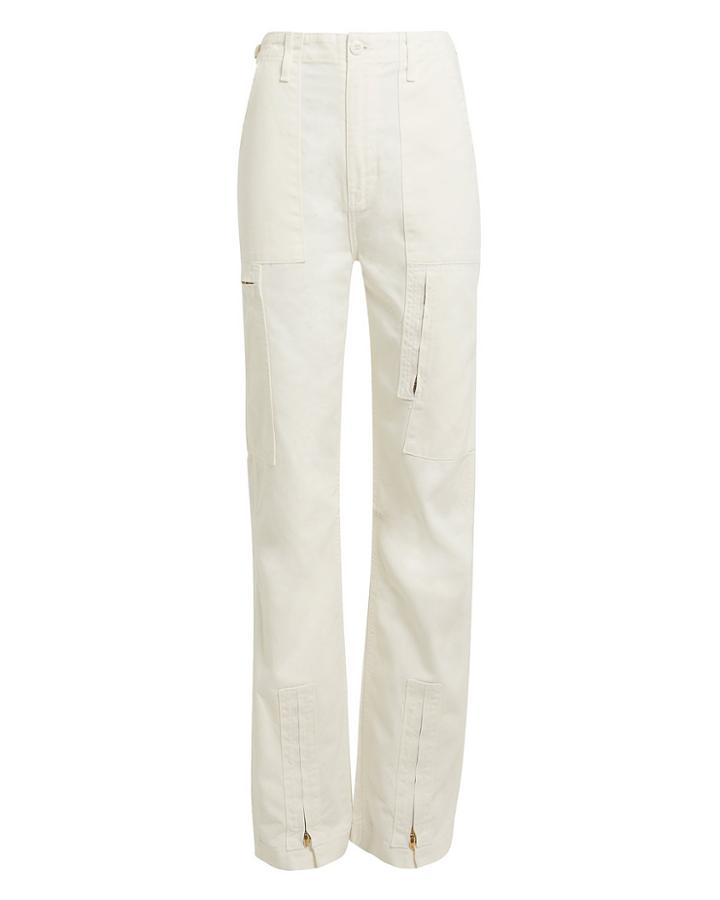 Re/done Dirty White Cargo Pants Off White 28