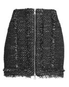 Jonathan Simkhai Sparkle Boucl Mini Skirt Black/silver Zero