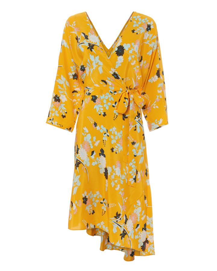 Diane Von Furstenberg Eloise Wrap Dress Multi Xxs