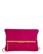 Bienen-davis Velvet Pink Foldover Clutch Bag Pink 1size