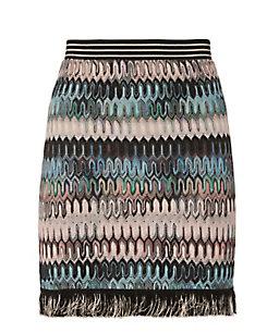 Missoni Fringe Wave Knit Skirt