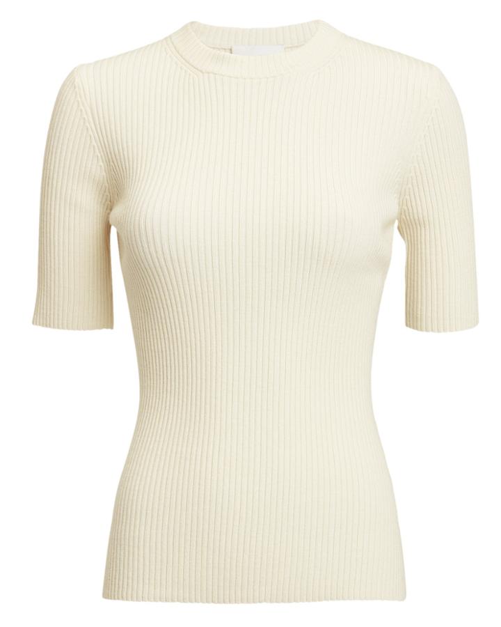 3.1 Phillip Lim Ribbed Crewneck Top White P