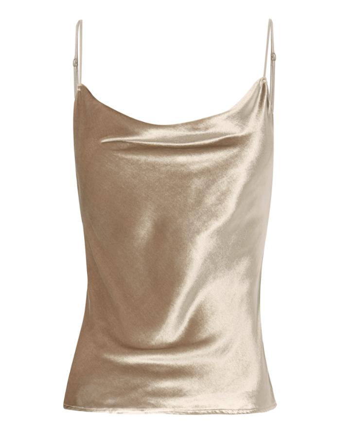 Fleur Du Mal Velvet Cowl Neck Cami