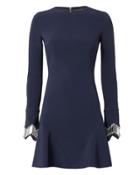 David Koma Plexi And Laser Cut Embroidery Dress