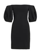 Cushnie Silvia Puff-sleeved Black Mini Dress Black Zero