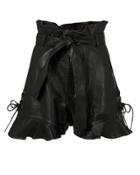 Marissa Webb Tina Leather Shorts Black Zero
