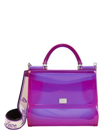 Dolce & Gabanna Dolce & Gabbana Sicily Purple Rubber Bag Purple 1size