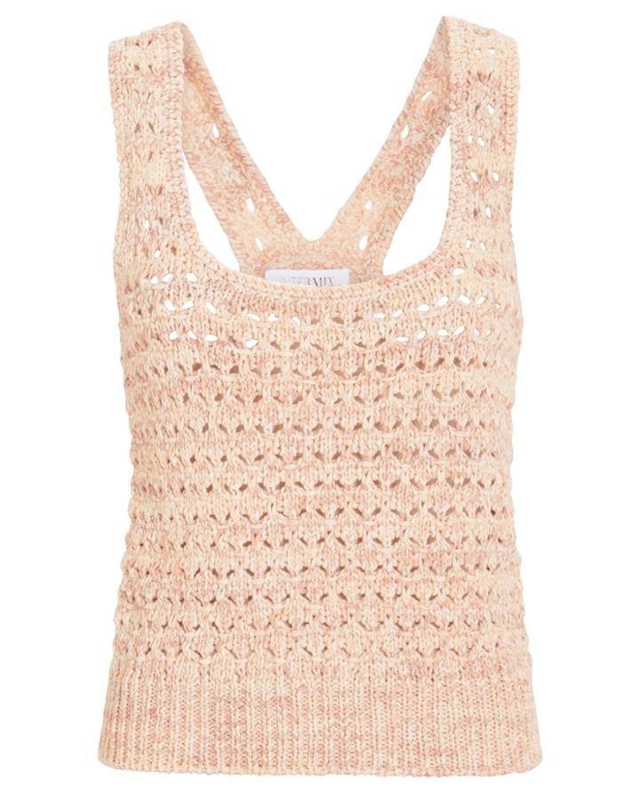Exclusive For Intermix Intermix Salina Marled Sleeveless Sweater Pink P