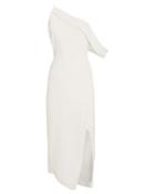 Michelle Mason Strapless Silk Dress White Zero