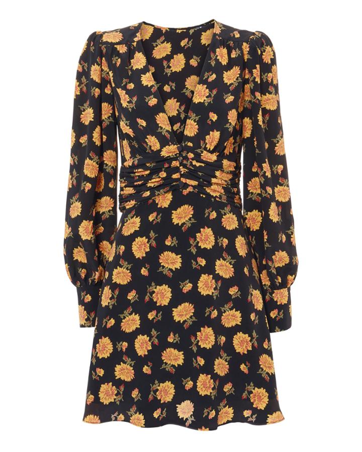 Veronica Beard Marion Mini Dress Black Zero