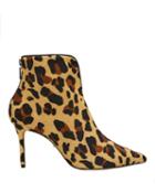 Schutz Nicolette Haircalf Leopard Booties Brown 6