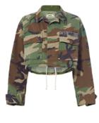 Royal Workshop Janet Lapis Cropped Camo Jacket Multi S