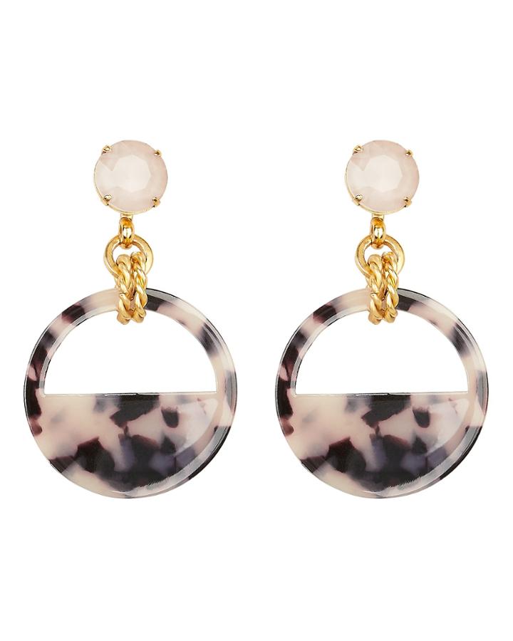 Elizabeth Cole Lacy Earrings Pink 1size