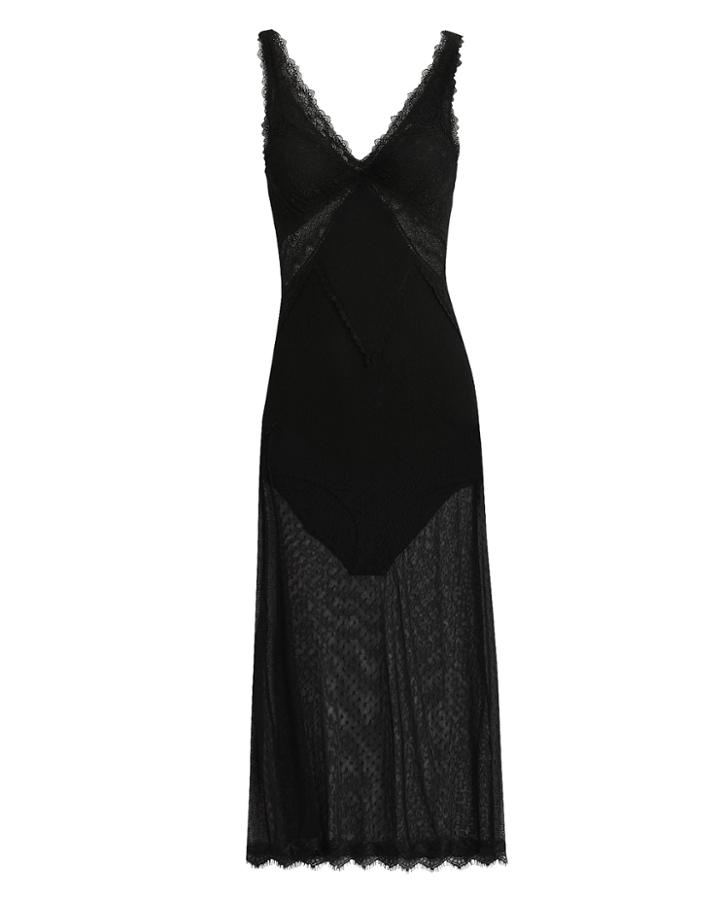 Night Night By Simkhai Night Night By Jonathan Simkhai Black Lace Mini Dress Black/lace S