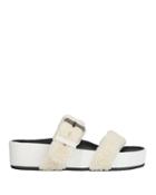 Rag And Bone Rag & Bone Evin Shearling Platform Sandals White 38