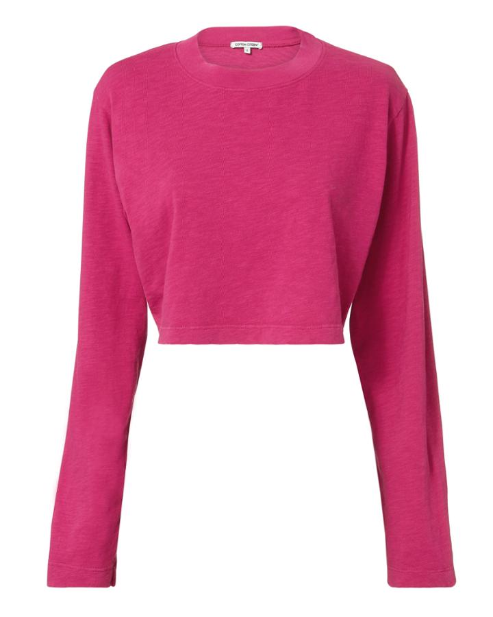 Cotton Citizen The Tokyo Crop Top Pink-drk P