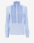 See By Chloe Smocked Pleat Chambray Shirt